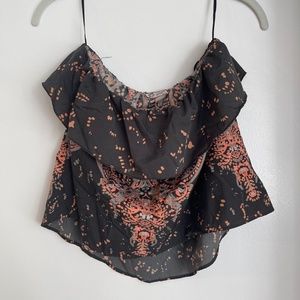 [Intimately by] Free People XS Paisley Print Strapless Shirt